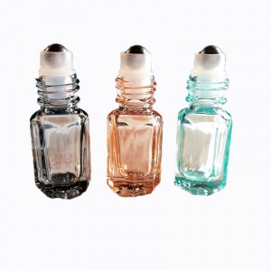 3ml 5ML color transparent glass roller bottle cosmetic container