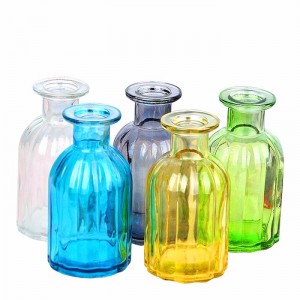 Home wedding decoration colored reed diffuser glass aromatherapy bottle
