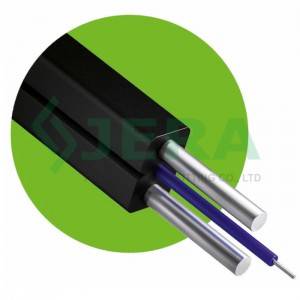 Fiber Optic Drop Cable with Steel Rods, 2 Fibers
