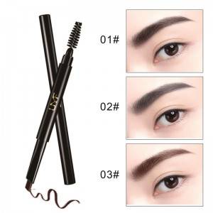 OEM Automatic Eyebrow Pencil Smooth Mineral Natural Looking 3 color Brow Pencil with Brush