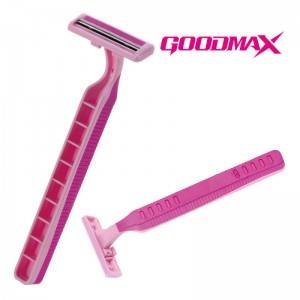 High quality cheap disposable shaving stainless steel twin blade razor SL-3012L