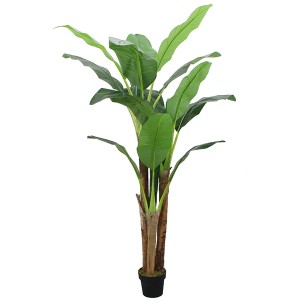 Новое поступление высоких пластиковых растений - Искусственное банановое дерево для украшения интерьера Лист PEVA - JIAWEI