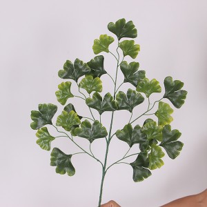 True to life cheap ginkgo artificial green leaves decoration
