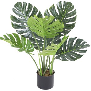 النباتات المعلقة البلاستيكية المصدرة عبر الإنترنت - نباتات monstera الاصطناعية تصميم جديد رائج البيع - JIAWEI