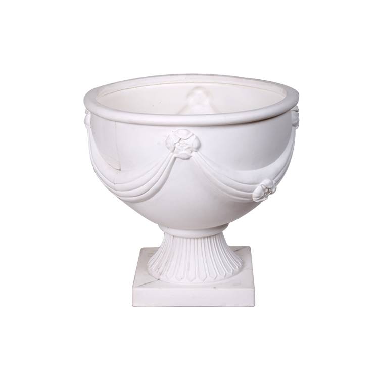 Good quality European style white flowerpot  rotomolding