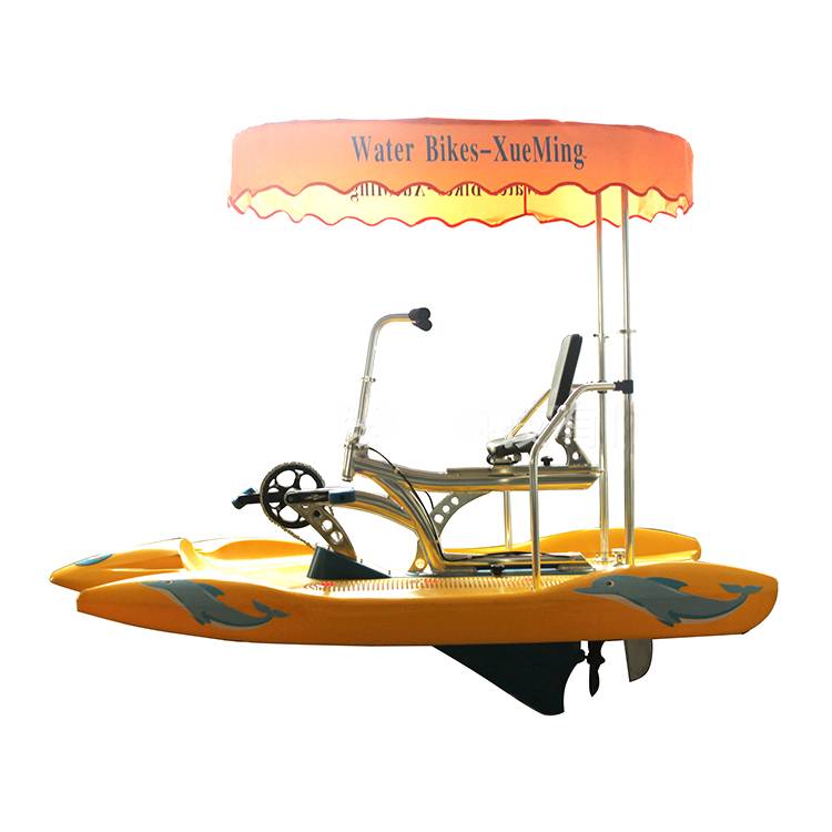 Madhësia e personalizuar Anije me pedale me rrota me rrota me banane të fryrë me banane për biçikletë lundruese për ujë deti