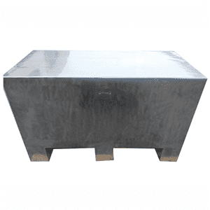 Heavy capacity weight OIML F2 Rectangular shape, polished stainless steel and chrome plated steel