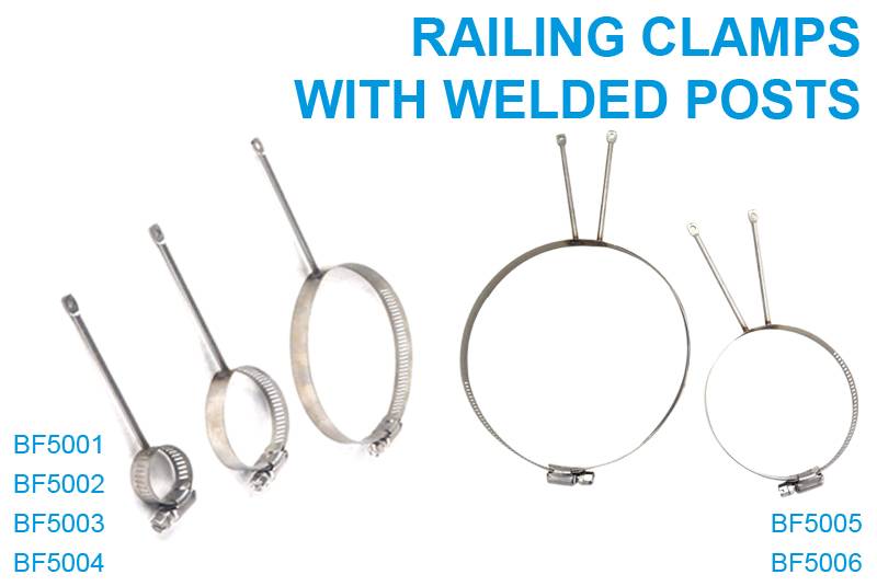 Railing Clamps with Welded Posts