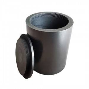 Graphite crucible with thread lid