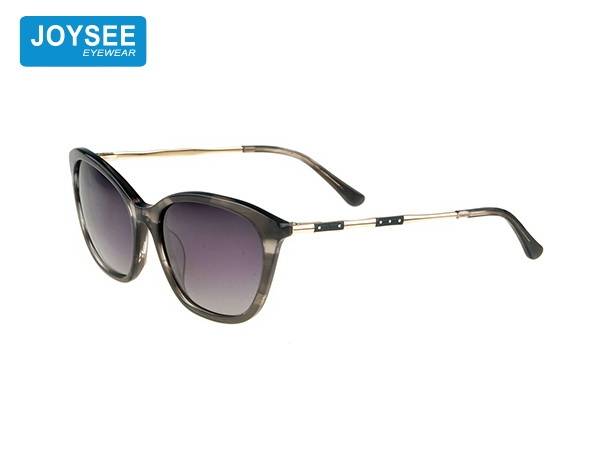Joysee 2021 handmade acetate frame metal strap drill leg fashion sunglasses high end cat eye glasses