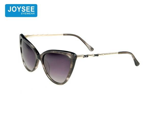 Joysee 2021 handmade acetate fiber frame metal belt drill leg fashion sunglasses cat eye glasses