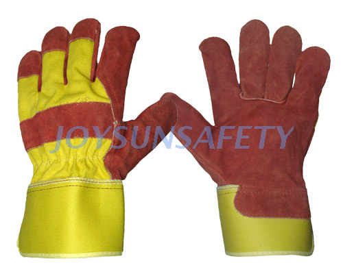 CB332 red leather palm gloves