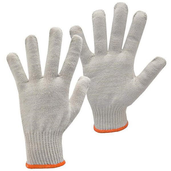 Natural white / orange String Knit Gloves Featured Image