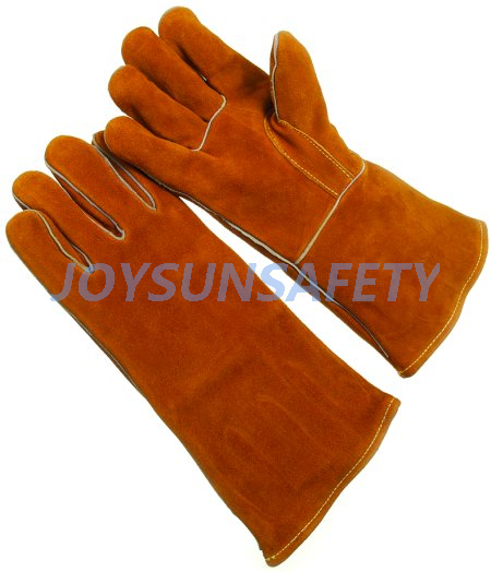 WCBY02 brown welding leather gloves straight thumb Featured Image