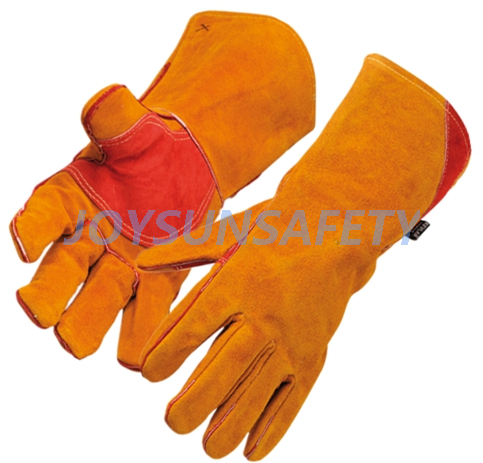 WCBY07 brown welding leather gloves double palm Featured Image