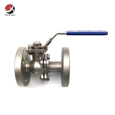 Stainless Steel 2-Piece Flanged Ball Valve with Mounting Pad for Water, Oil, Gas plumbing System