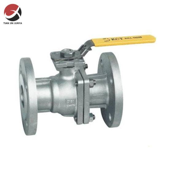 OEM supplier Stainless Steel 2PC Ball Valve Flanged End JIS Standard with High Mount Pad Used in Kitche Bathroom Toilet Plumbing System Accessories
