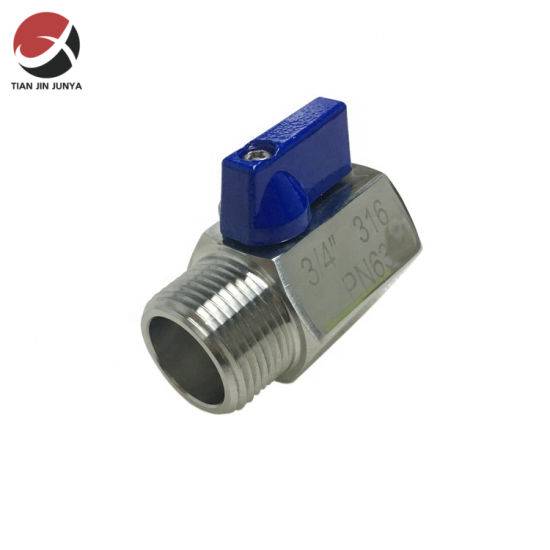 Stainless Steel Mini Ball Valve F/M Threaded Ends Pn63 Mini Ball Valve 79 Steps Processing Investment Casting Product for Indoor/Outdoor Plumbing Accessories