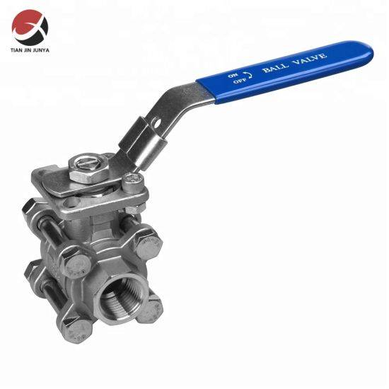 3PC Mounting Pad Stainless Steel Ball Valve