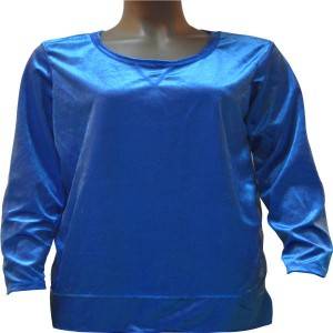 Round Neck solid color Velvet Sweater for Women