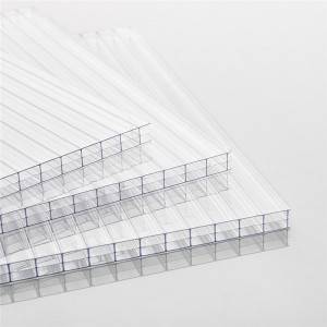 three layers transparent bayer hollow polycarbonate sheet