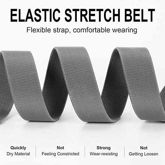 Mens Nylon Belt 51 inch Elastic Stretch