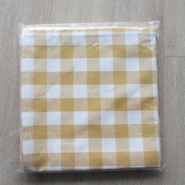 Online Exporter Block Print Tablecloth - Check Fabric Napkin For Dinner – Kingsun