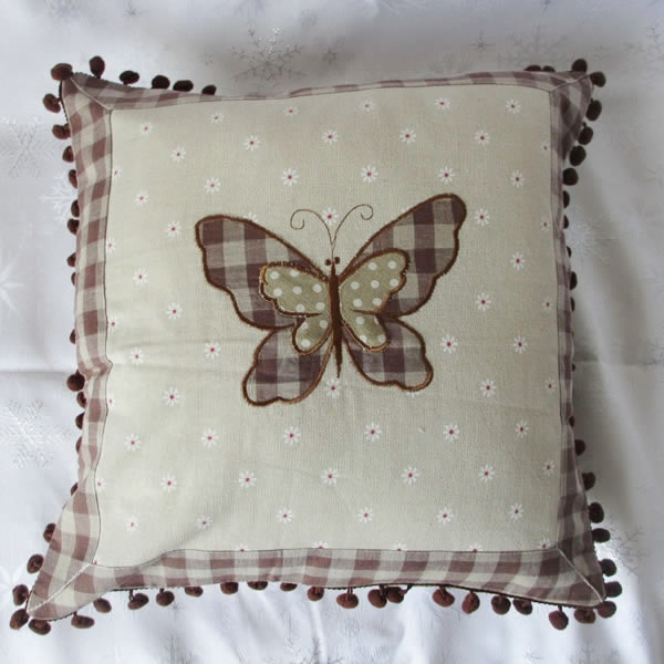 Wholesale Dealers of Grid Square Cotton And Linen Pillow - Butterfly Embroidery Cushion For Fashion Home Decor – Kingsun
