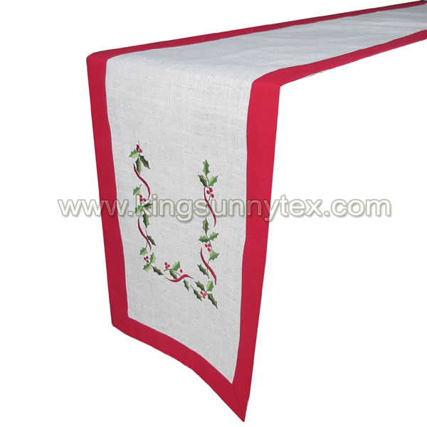 China Cheap price Rosette Table Cloth - Christmas Table Runner Design-2 – Kingsun