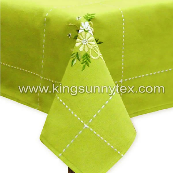 Table Cloth With Beautifu Flowers For Easter