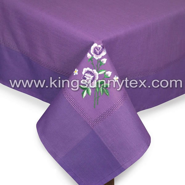 China Gold Supplier for Floral Table Runner - Violet Rose Table Cloth For Outdoor Goods – Kingsun