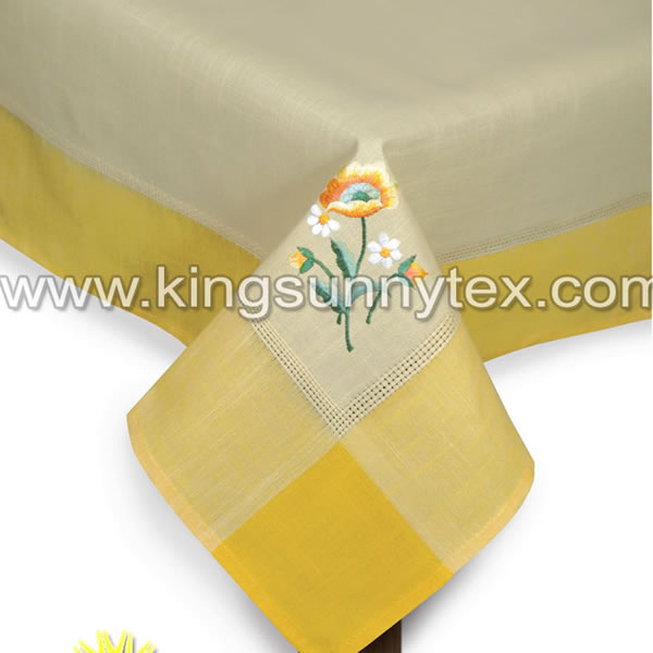 Yellow Flower Table Cloth For Outdoor Goods