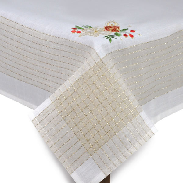 100% Polyester Table Cloth For Christmas