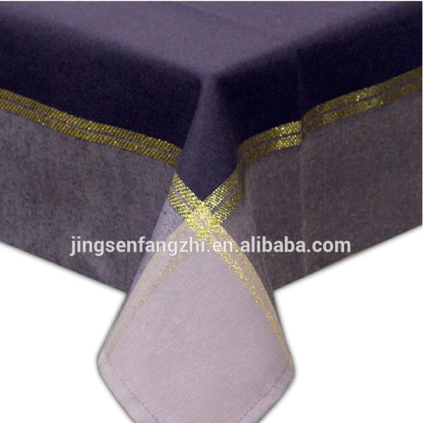 Christmas Table Cloth With Gold Thread