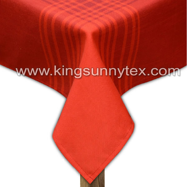 Red Yarn Dyed Check Fabric For Table