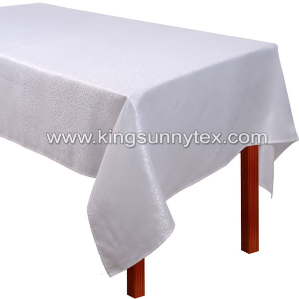 White Polyester Tablecloths For Wedding In Big Sizes