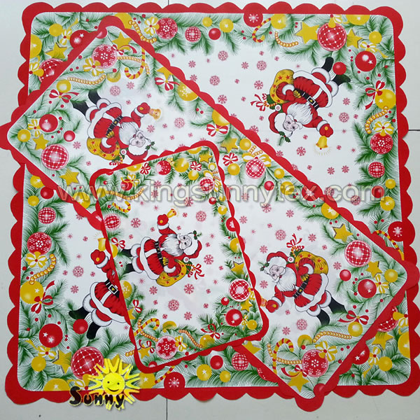Cheap Printed Fabric Tablecloths For Christmas Des.3