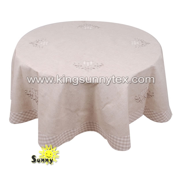Beautiful Linen Coffee Tablecloth For Sale