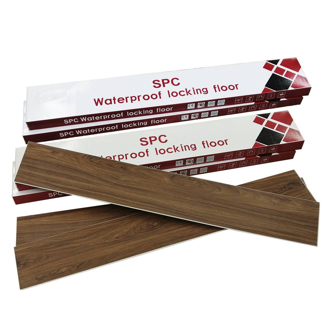 Anti slip Virgin material  interlocking PVC stone flooring