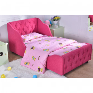 Tufted pink lovely design kids beds for girls bedroom furniture