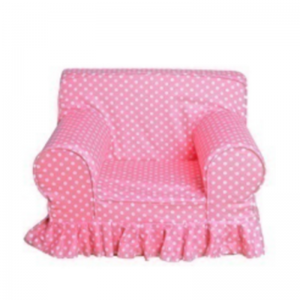 Pink polka kids armchair foam chair washable cover safety seating