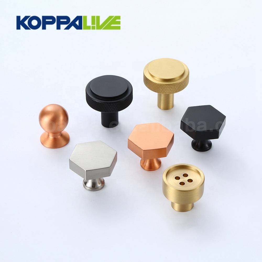 Simple design modern furniture hardware decorative single hole knobs brass cabinet drawer pull knob