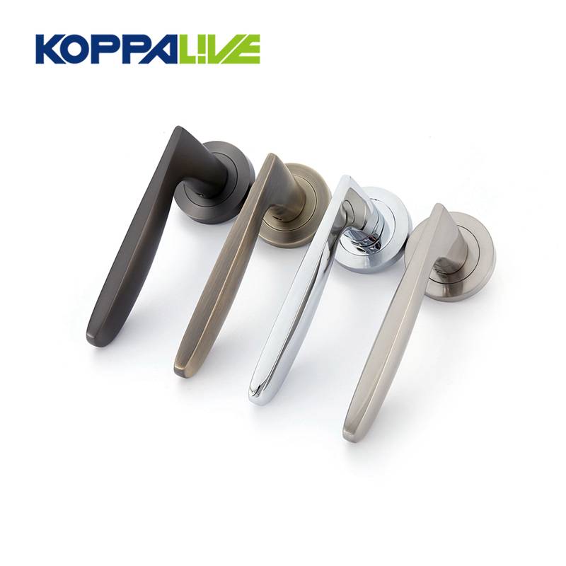 KOPPALIVE Factory Direct Supply Zinc Alloy Safe Wood Door Handles With Lock Cylinder