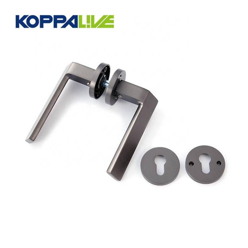 New fashion customized modern zinc alloy hardware double sided door lever handles