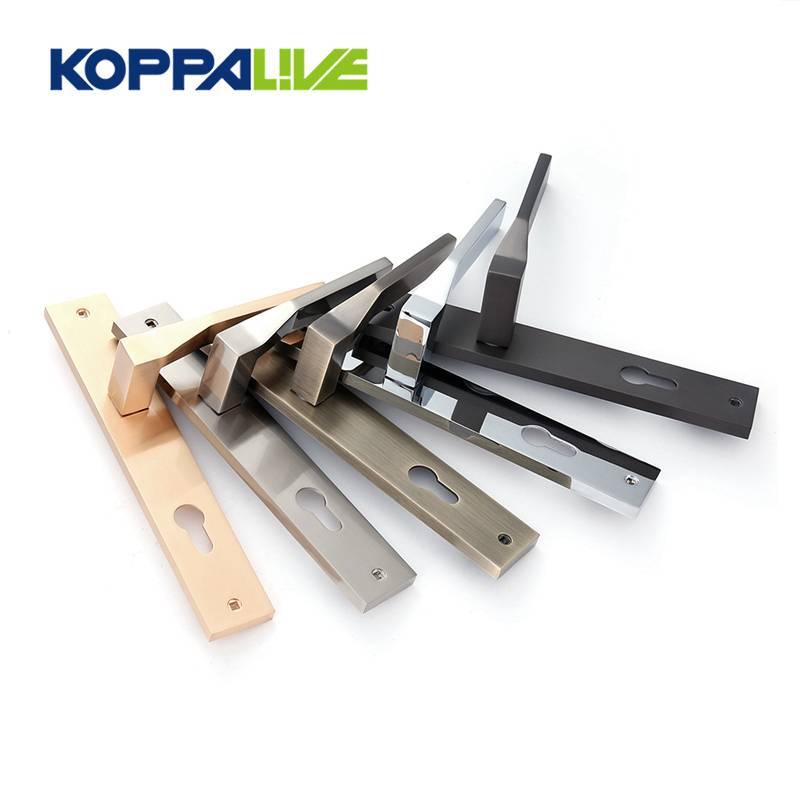 Manufacturer door hardware custom multicolor zinc alloy door lever handle on plate