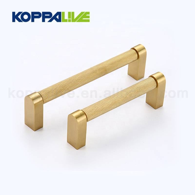 European style solid brass unique copper home furniture cabinet center bar knurled handle