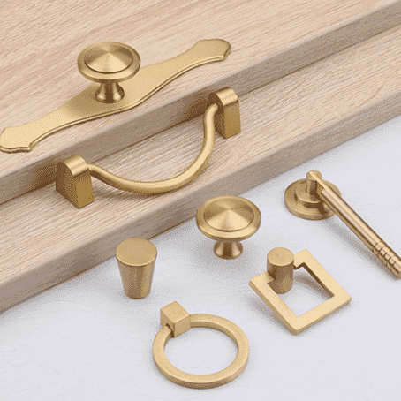 Bedroom Furniture Hardware Wardrobe Brass Pull Handles Kitchen Cabinet Drawer knobs