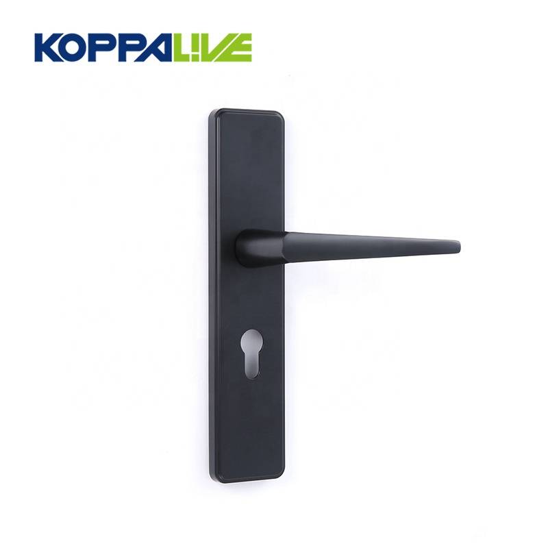 Hot sales unique security convenient zinc alloy door lever lock handle on plate