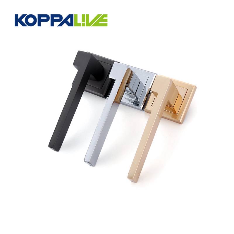 Door hardware zinc alloy solid home front residential industrial security wood door handles