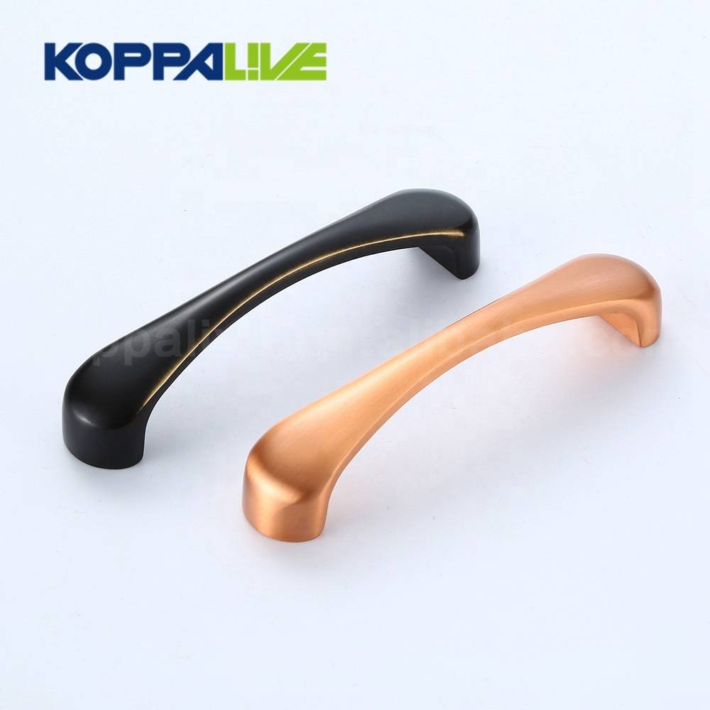 Modern kitchen copper furniture hardware luxury solid brass and black cabinet drawer pulls handle for wardrobe